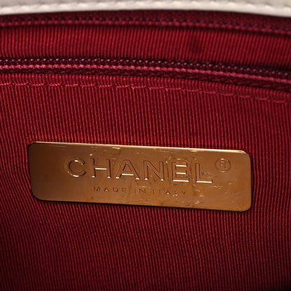 Chanel Lambskin Quilted Large Chanel 19 Flap White 6 of 13