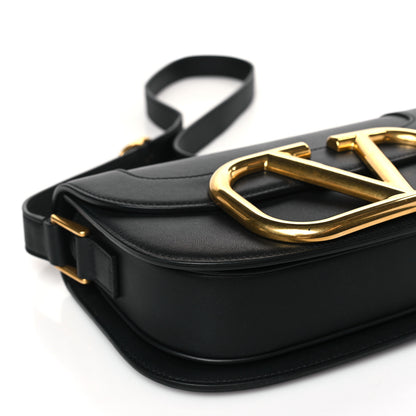 Valentino Garavani Smooth Calfskin Supervee Shoulder Bag Black 7 of 8