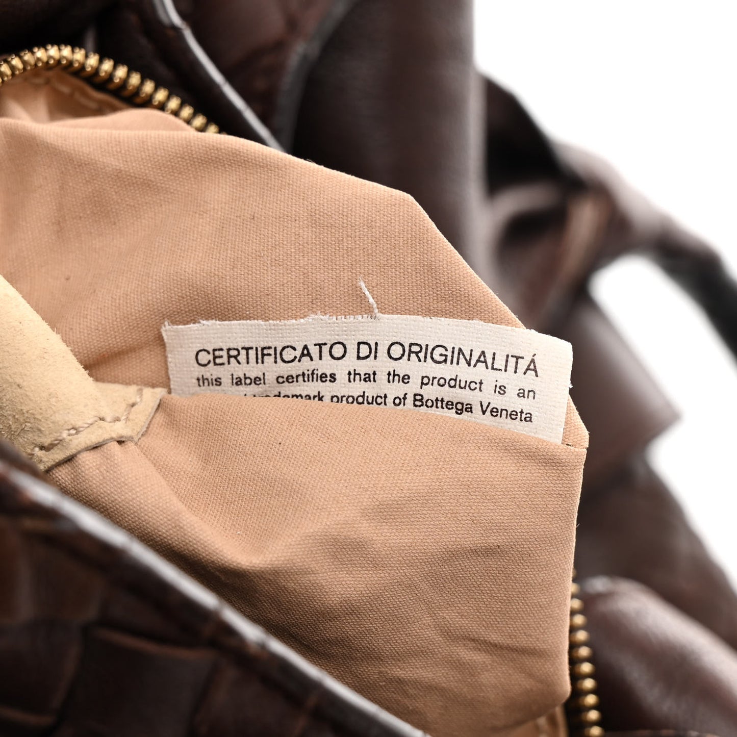 Nappa Intrecciato Shoulder Bag Ebano