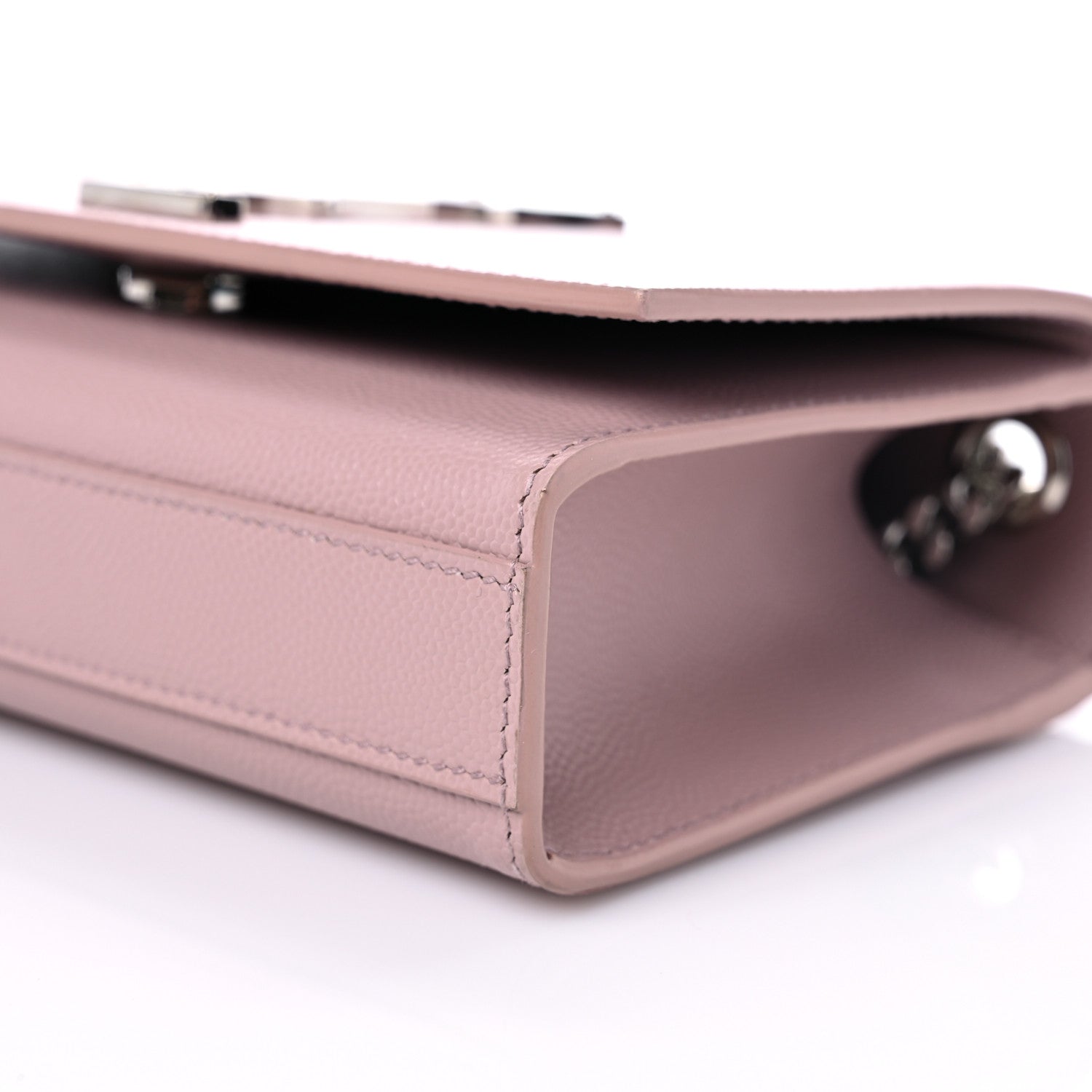 Saint Laurent Grain De Poudre Small Classic Monogram Kate Satchel Old Rose 8 of 8