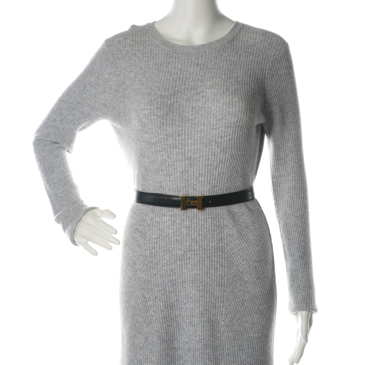 Box Courchevel 24mm Constance H Belt 65 Black Gold