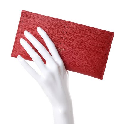 Louis Vuitton Calfskin Felicie Card Holder Insert Cherry 2 of 6
