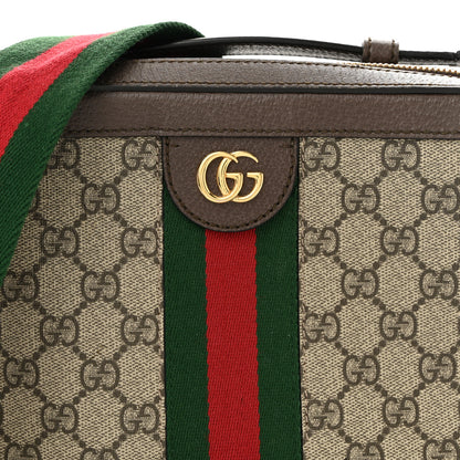 Gucci GG Supreme Monogram Web Small Ophidia Top Handle Shoulder Bag Brown 8 of 13