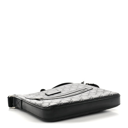 Gucci Guccissima Signature Small Messenger Bag Black 4 of 12