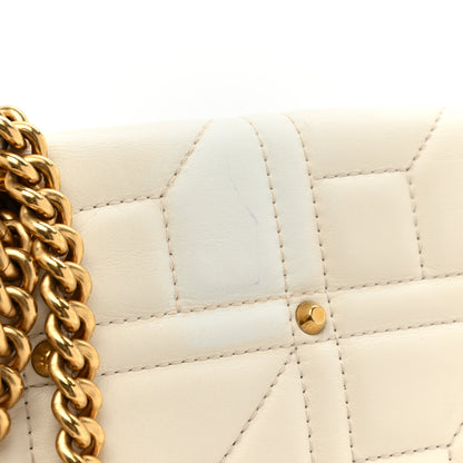 Gucci Calfskin Matelasse Studded Medium GG Marmont Shoulder Bag White 11 of 19