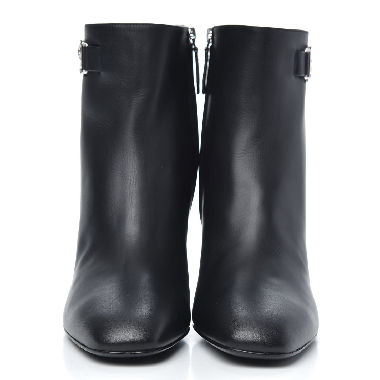 Calfskin Andrene Ankle Boots 38.5 Black