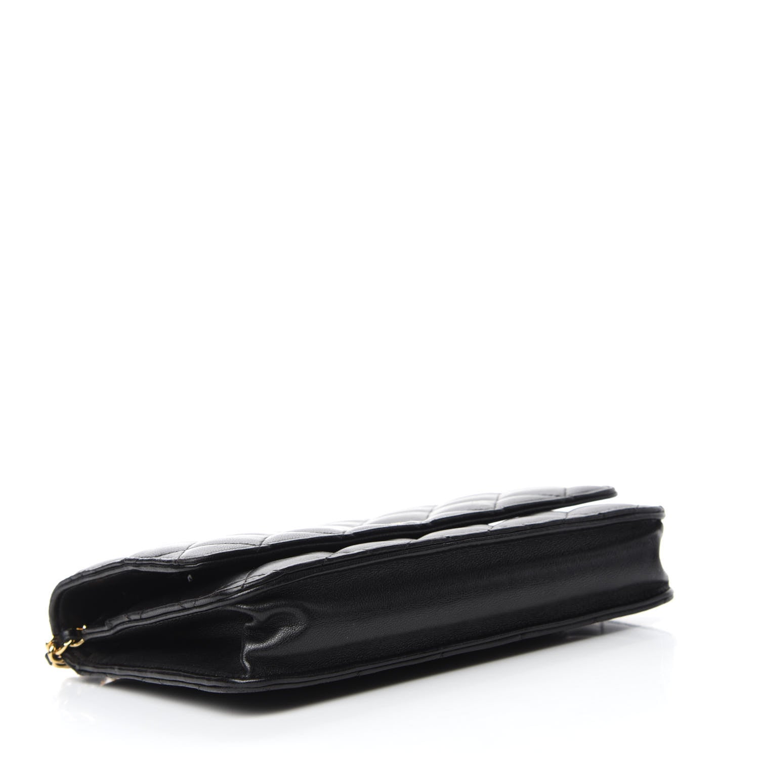 Chanel Lambskin Quilted Wallet On Chain WOC Black 4 of 13
