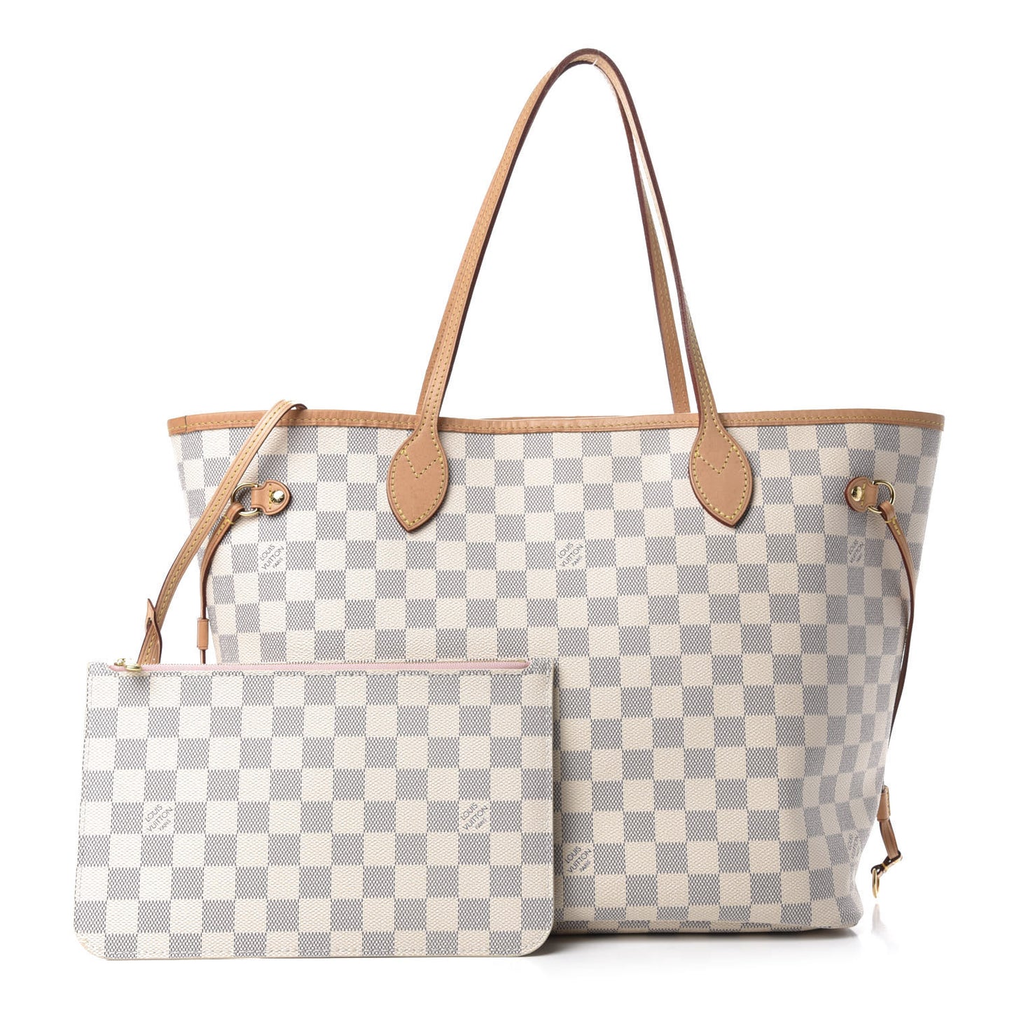 Damier Azur Neo Neverfull MM Rose Ballerine