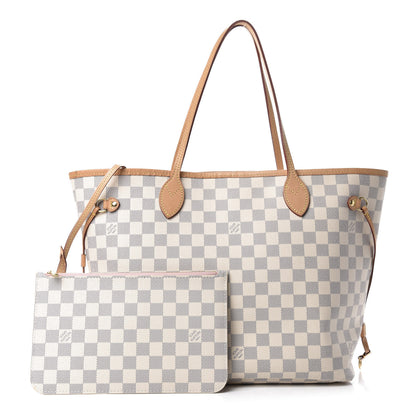 Louis Vuitton Damier Azur Neo Neverfull MM Rose Ballerine 1 of 12