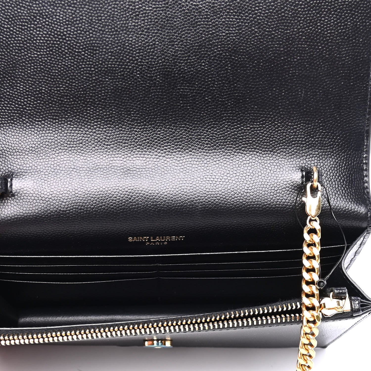 Saint Laurent Grain De Poudre Classic Monogram Kate Tassel Chain Wallet Black 4 of 5
