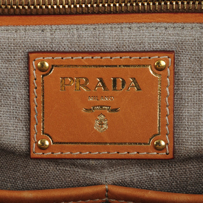 Prada Denim Logo Tote 5 of 7