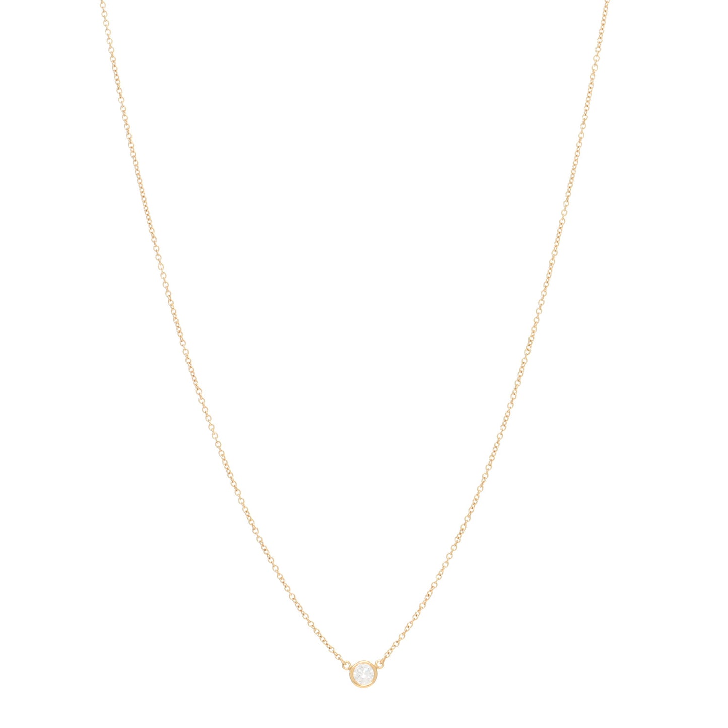 18K Yellow Gold Diamond .19ct Elsa Peretti Diamonds by the Yard Pendant Necklace