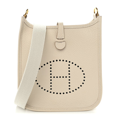 Hermes Taurillon Clemence Evelyne TPM Craie 1 of 11