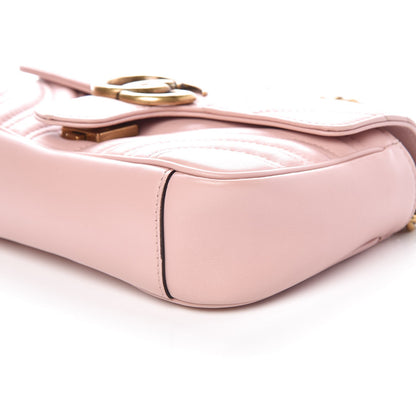 Gucci Calfskin Matelasse Mini GG Marmont Shoulder Bag Perfect Pink 10 of 10