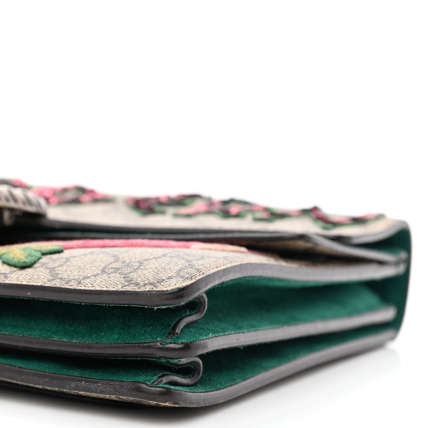GG Supreme Monogram Embroidered Medium Dionysus Shoulder Bag Emerald