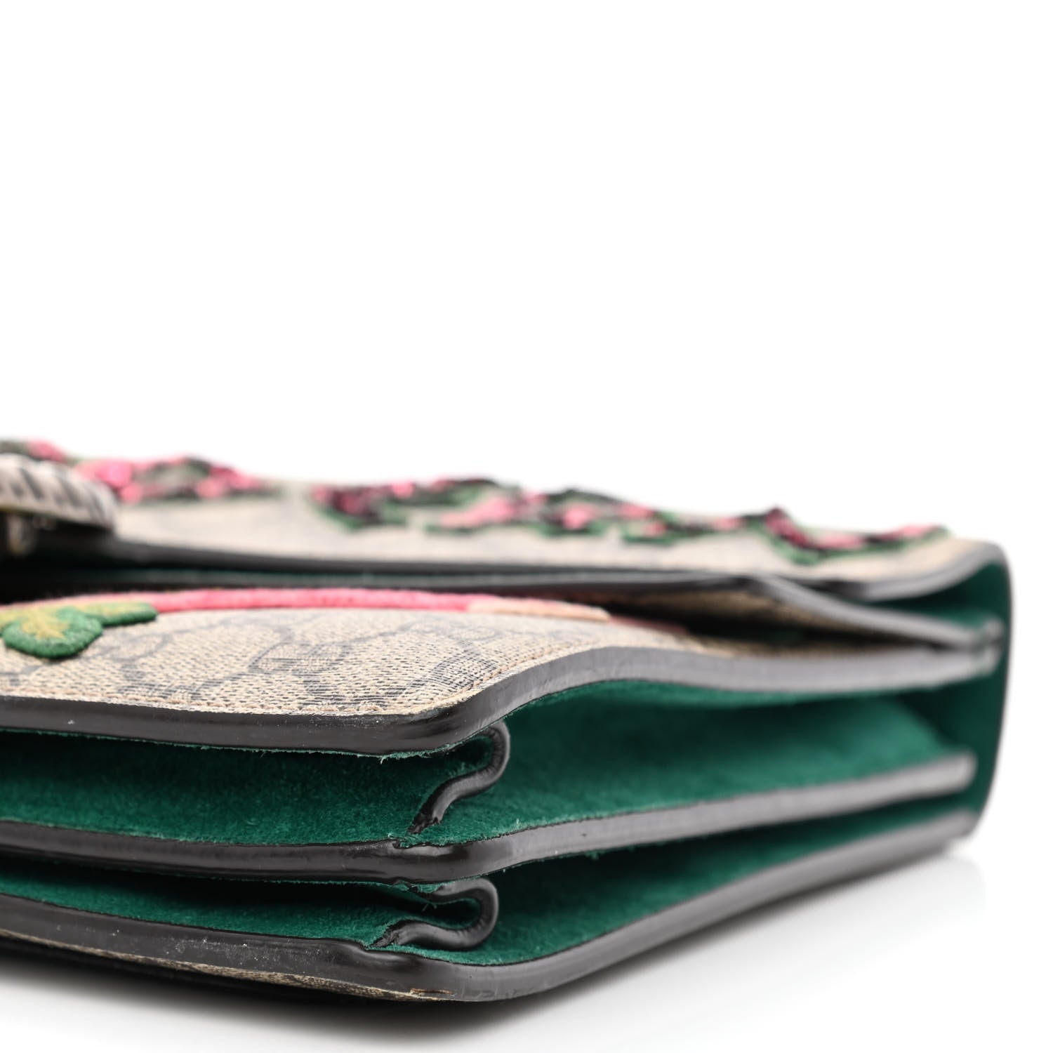 Gucci GG Supreme Monogram Embroidered Medium Dionysus Shoulder Bag Emerald 10 of 11
