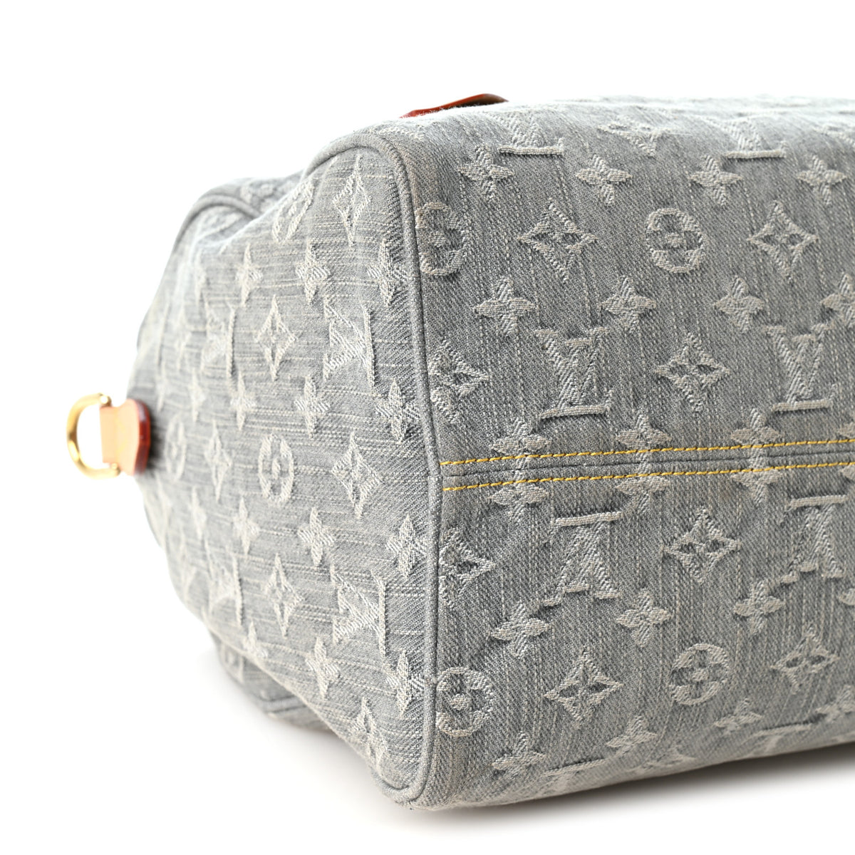 Monogram Denim Speedy Soft 30 Washed Gray