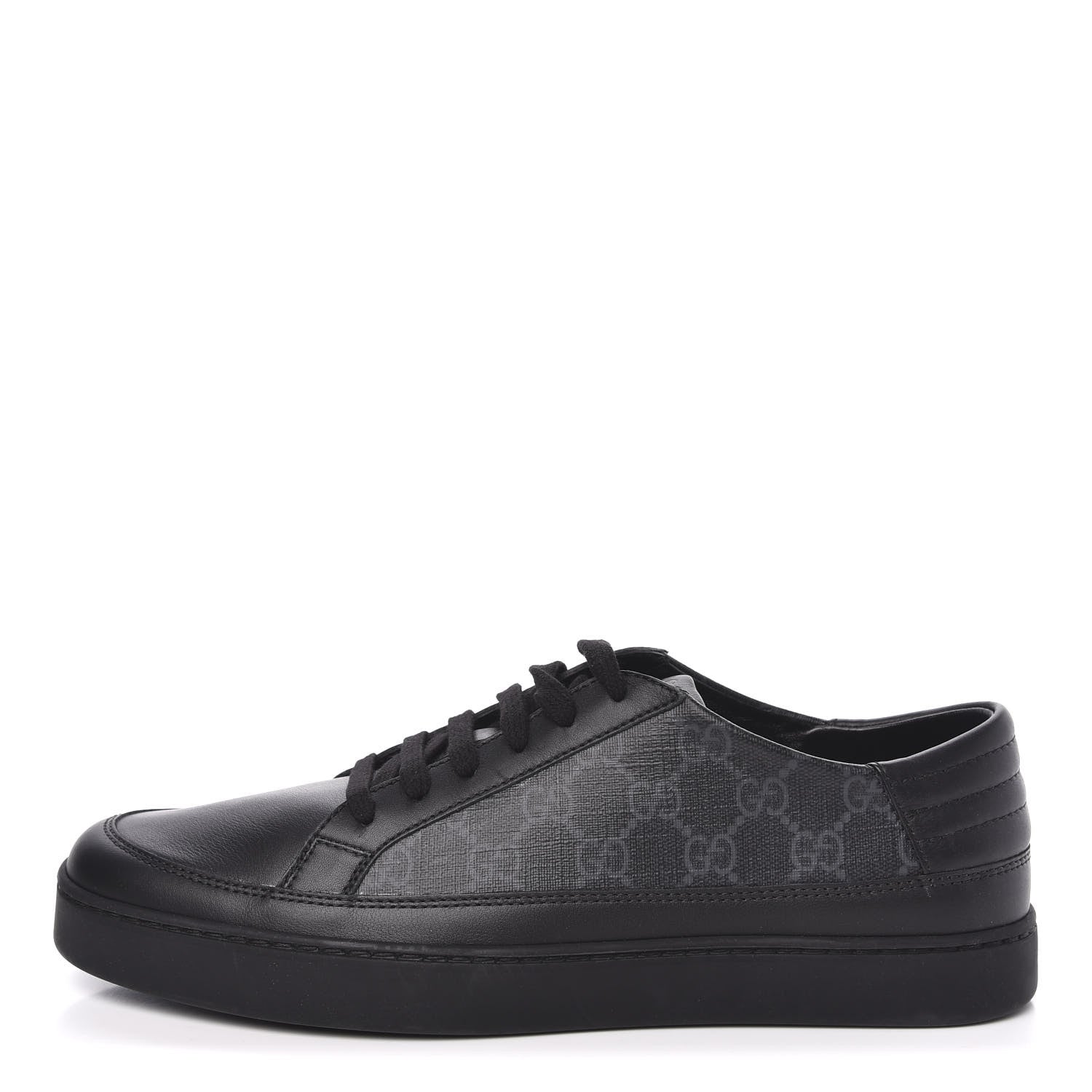 Gucci GG Supreme Monogram Mens Sneakers 8 Black 1 of 10