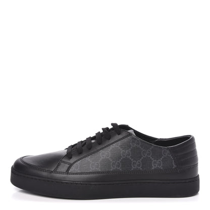 Gucci GG Supreme Monogram Mens Sneakers 8 Black 1 of 10