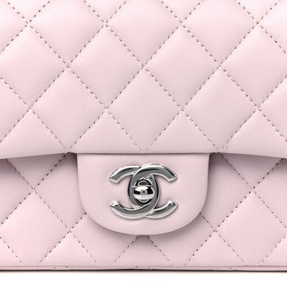 Chanel Lambskin Quilted Mini Rectangular Flap Light Purple 8 of 13
