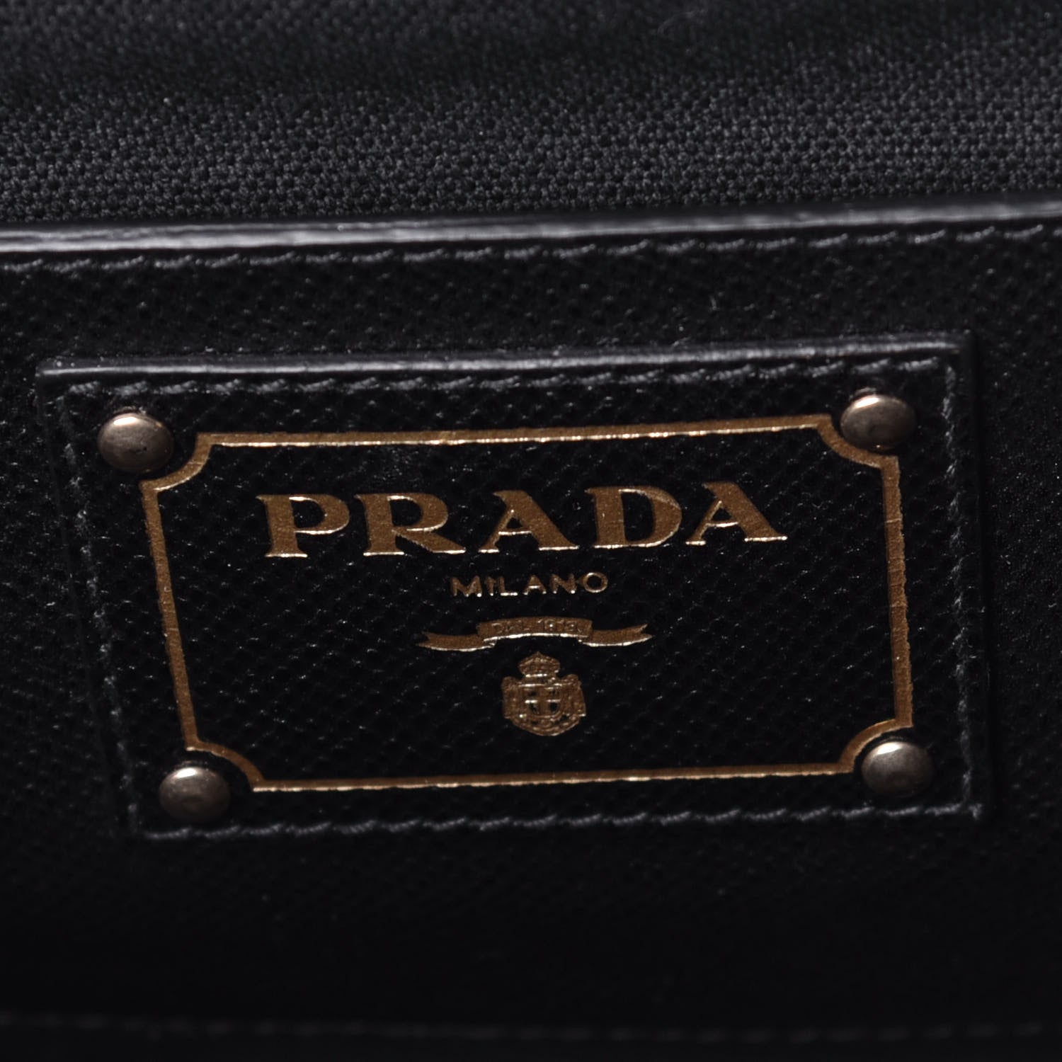 Prada Canapa Saffiano Shoulder Bag Black 7 of 9