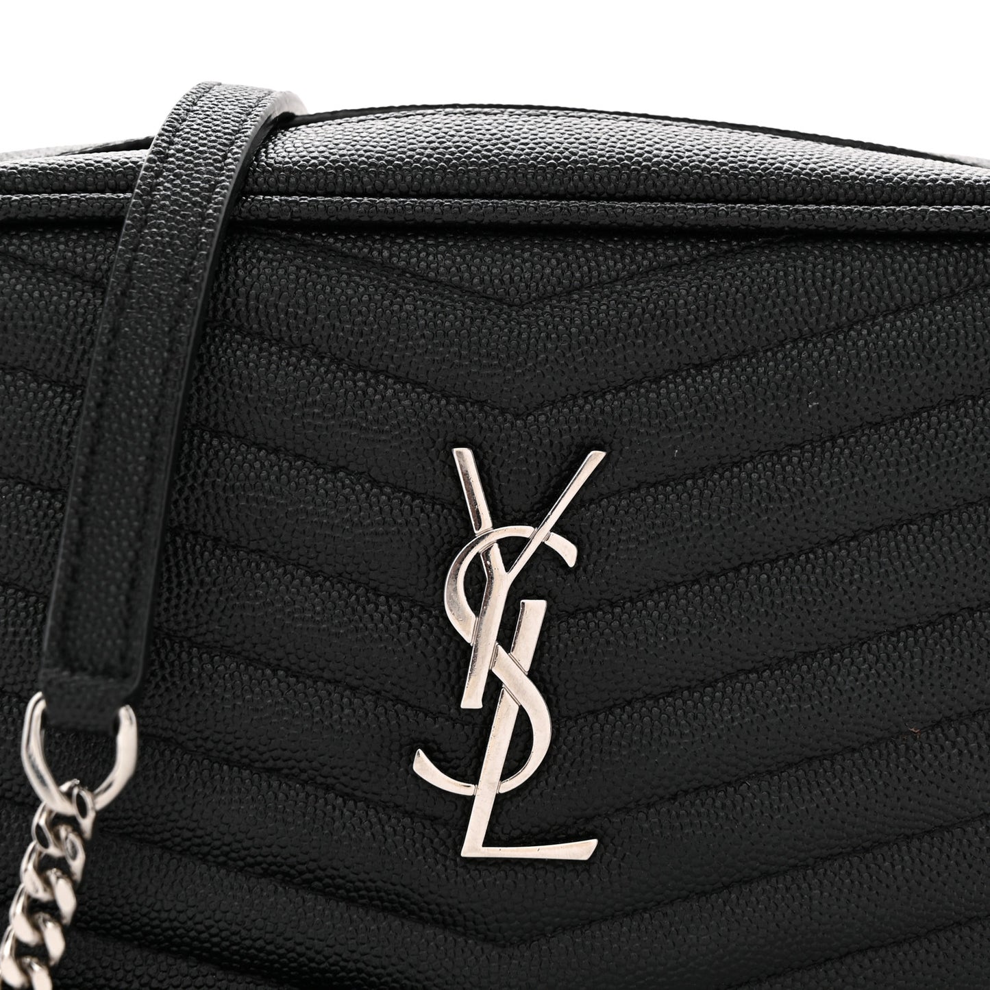 Grain De Poudre Matelasse Monogram Mini Lou Camera Bag Black