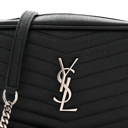 Saint Laurent Grain De Poudre Matelasse Monogram Mini Lou Camera Bag Black 8 of 13