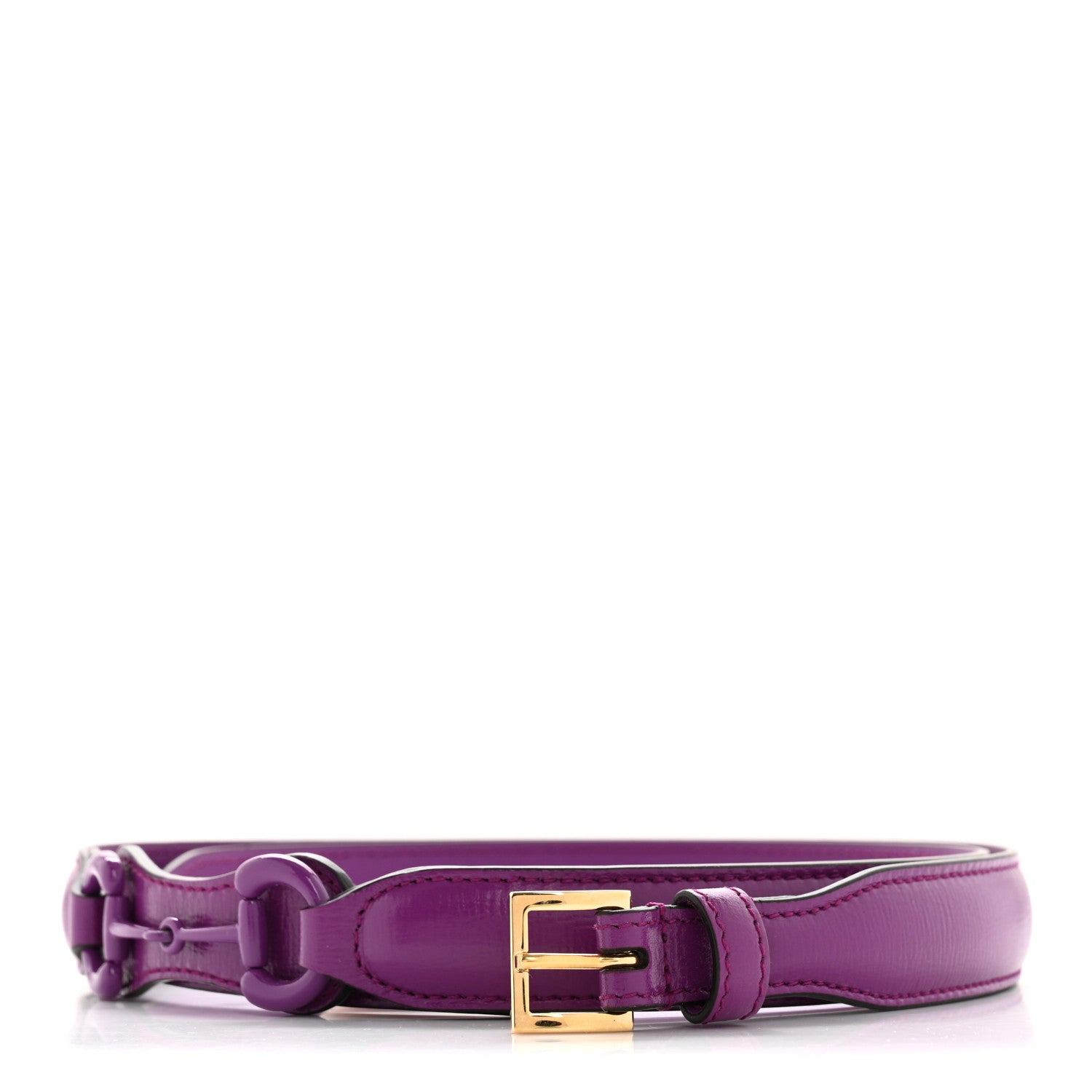 Gucci Efesto Leather Womens Horsebit 15/23mm Belt 95 38 Purple 1 of 5