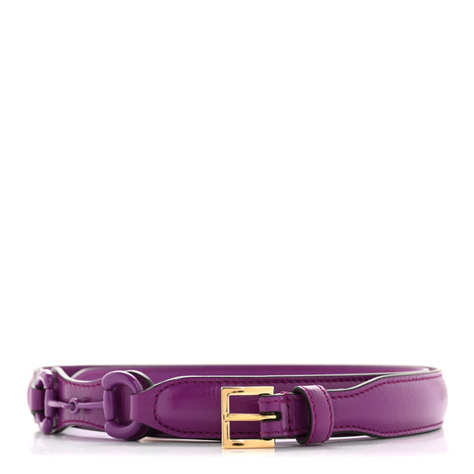 Efesto Leather Womens Horsebit 15/23mm Belt 95 38 Purple