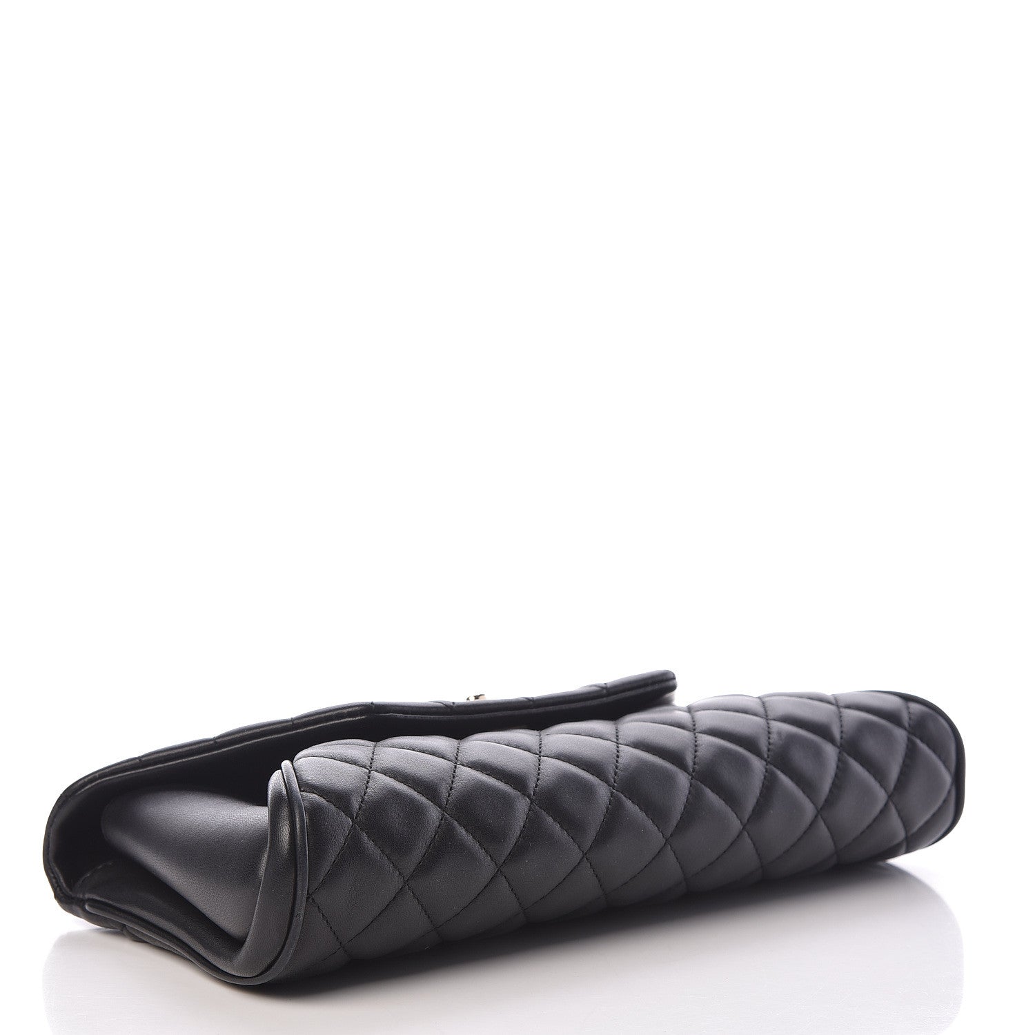Chanel Lambskin Quilted Fold Up Again Clutch Black 4 of 18