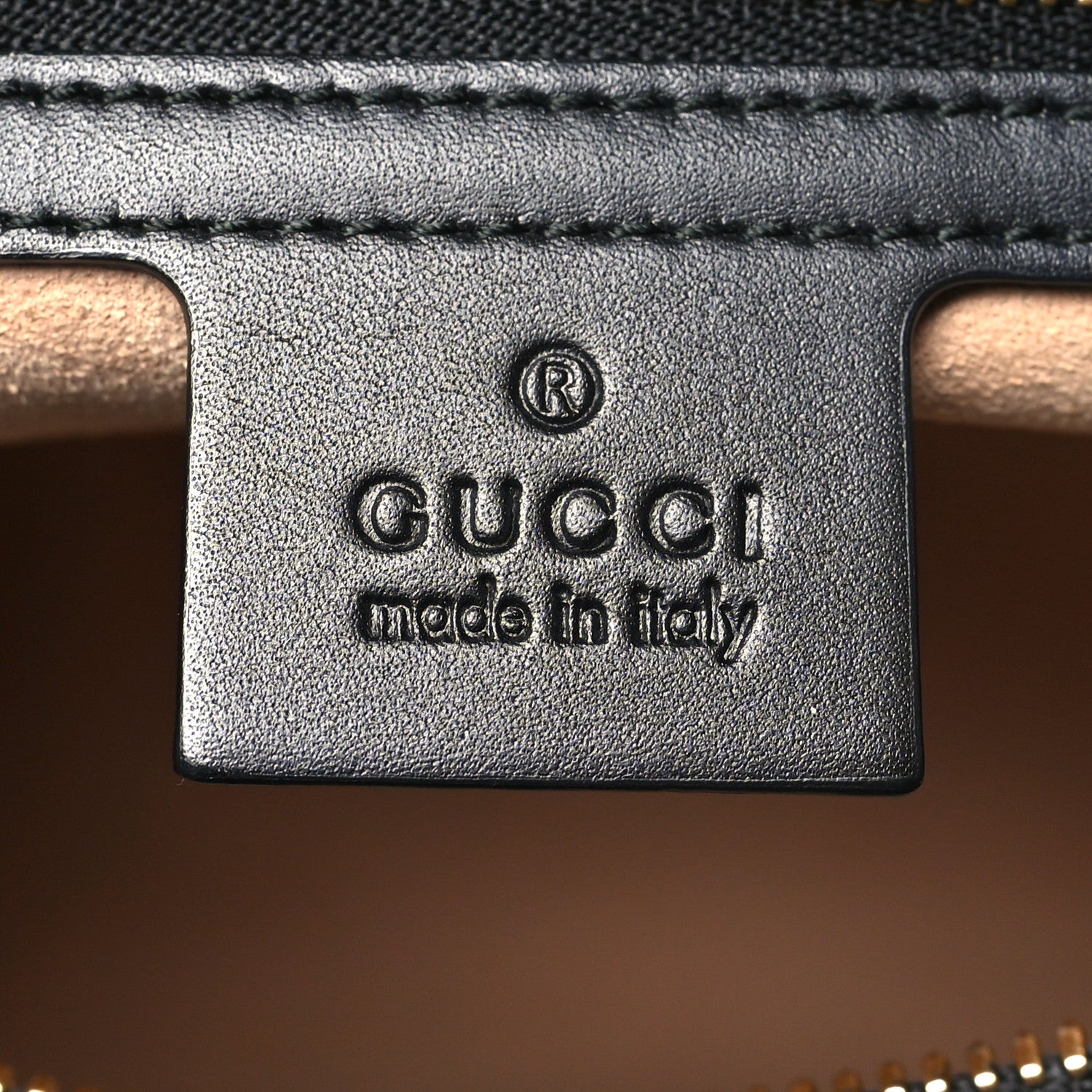 Gucci Guccissima Small Zippered Bucket Tote Black 5 of 9