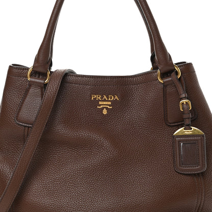 Prada Vitello Daino Shoulder Bag Bruciato 9 of 20