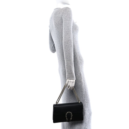 Gucci Pebbled Calfskin Small Dionysus Shoulder Bag Black 2 of 10