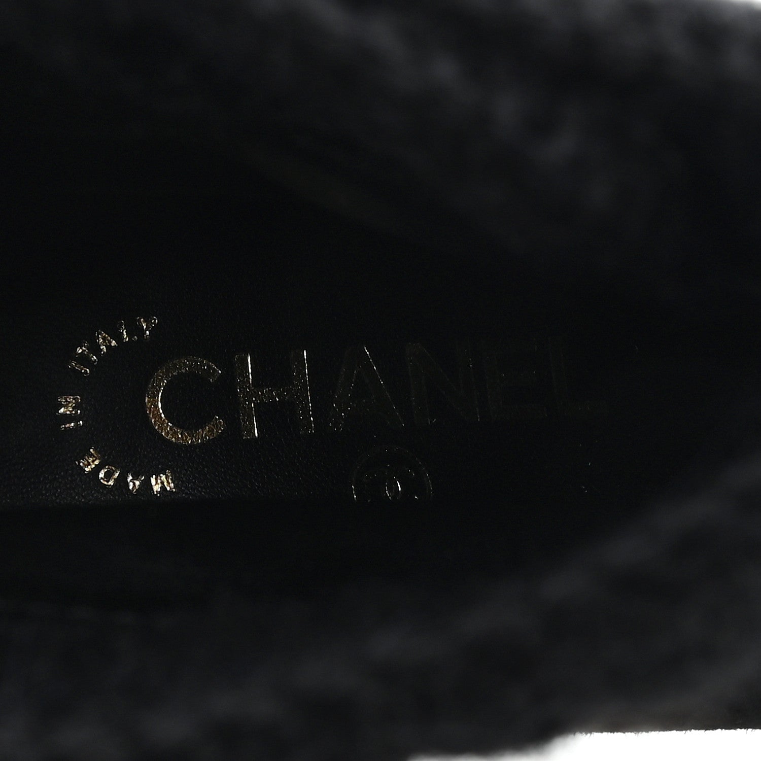 Chanel Suede Lambskin Knit CC Short Boots 39 Black 8 of 10