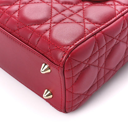 Christian Dior Lambskin Cannage Small Lucky Badges My Lady Dior Red 10 of 14