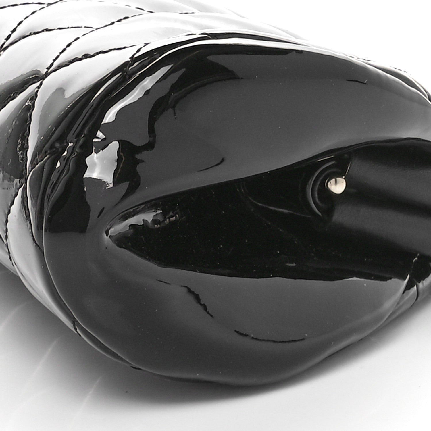 Chanel Patent Quilted Timeless Clutch Black 10 of 11