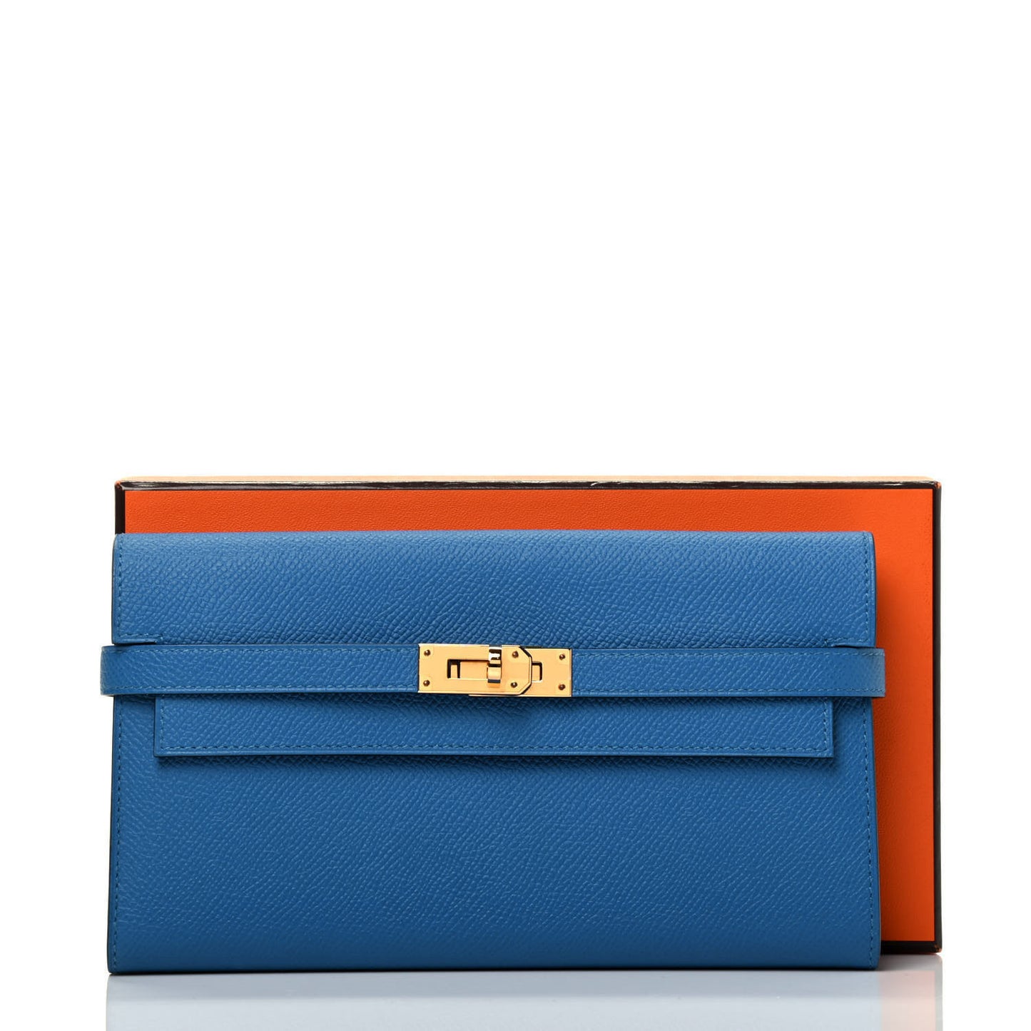Epsom Kelly Longue Wallet Bleu Izmir