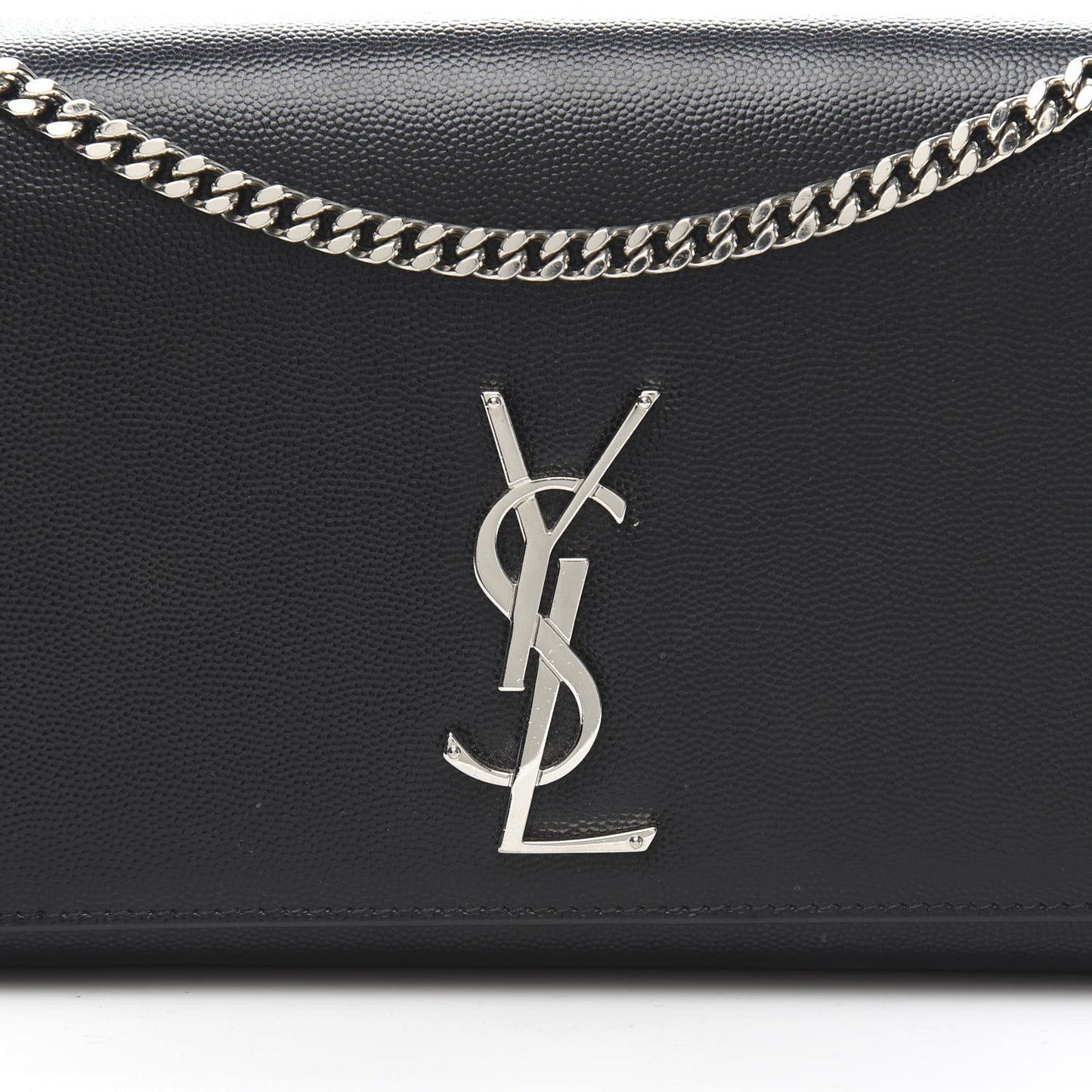 Grain De Poudre Medium Classic Monogram Kate Satchel Black