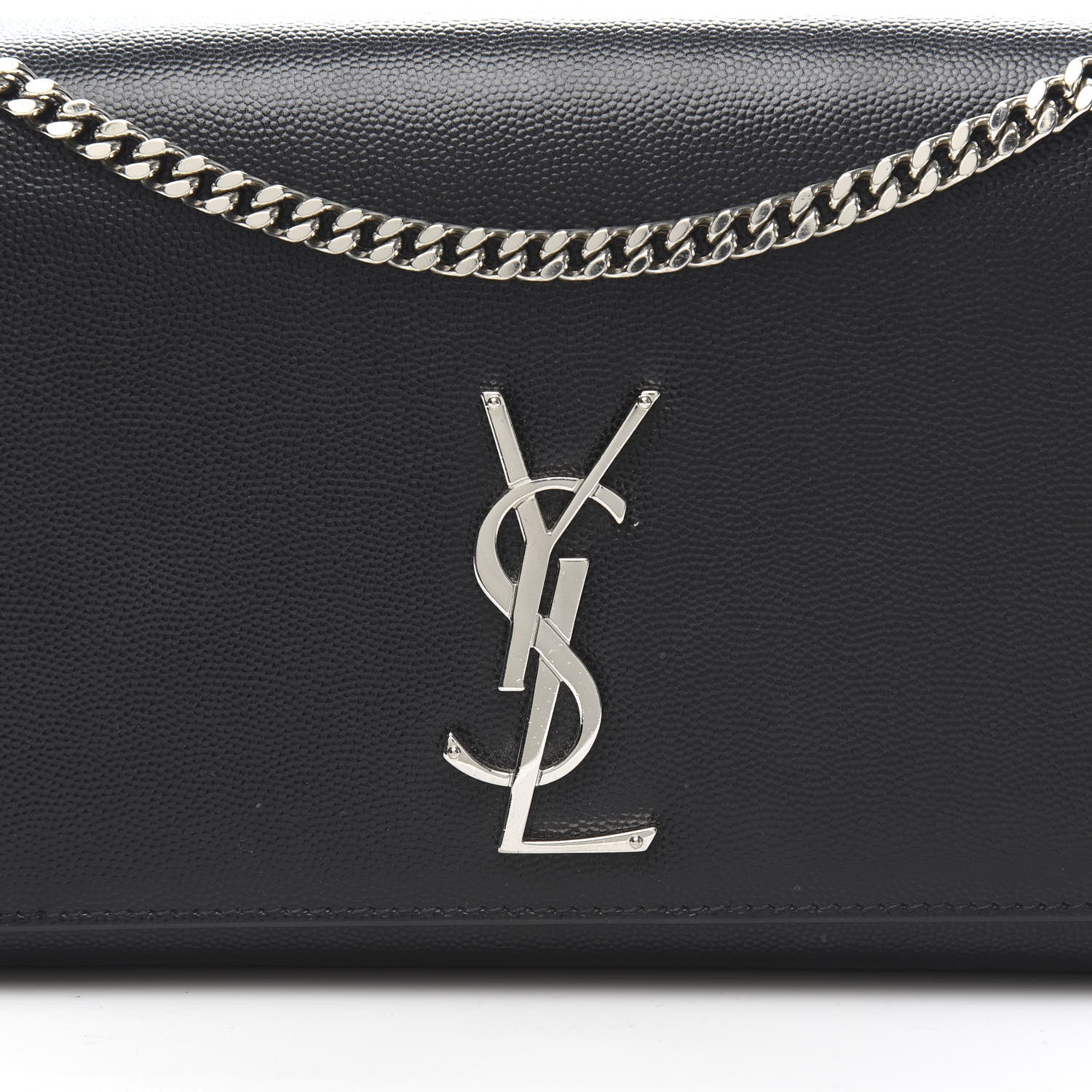 Saint Laurent Grain De Poudre Medium Classic Monogram Kate Satchel Black 9 of 9