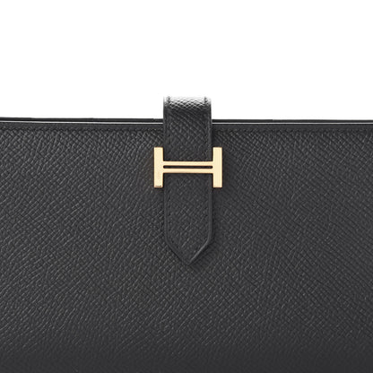 Hermes Epsom Bearn Gusset Wallet Black 9 of 10
