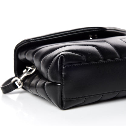 Saint Laurent Calfskin Y Quilted Monogram Toy Loulou Crossbody Bag Black 5 of 9