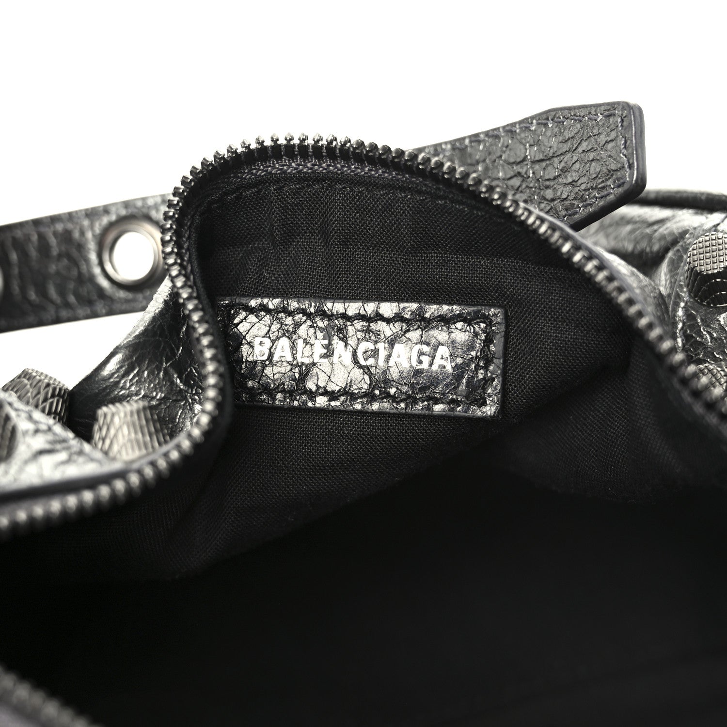 Balenciaga Agneau Arena Le Cagole Cylinder Bag Steel Grey 6 of 10