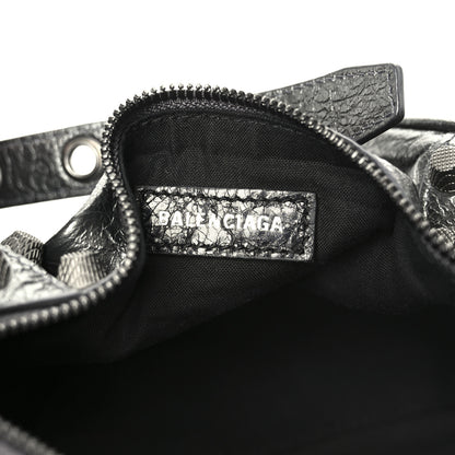 Balenciaga Agneau Arena Le Cagole Cylinder Bag Steel Grey 6 of 10