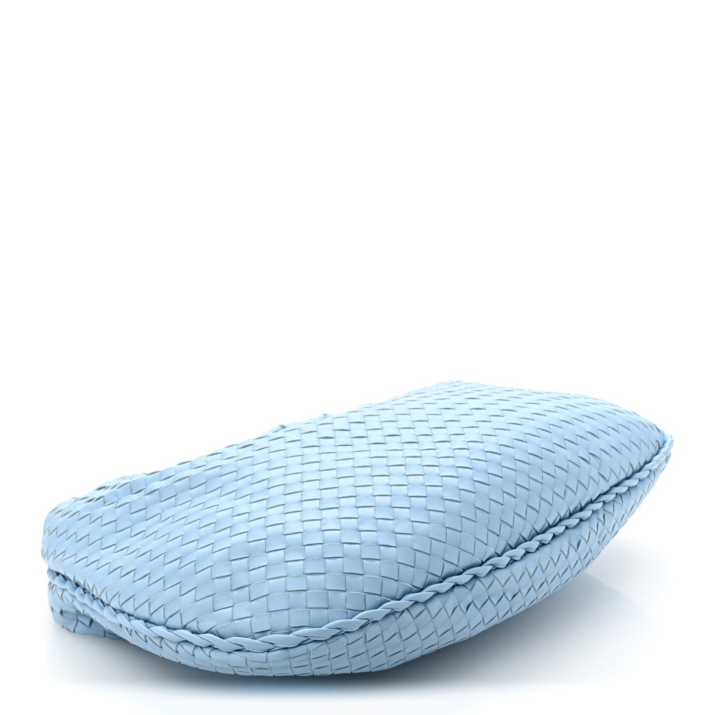 Nappa Intrecciato Large Veneta Hobo Light Blue