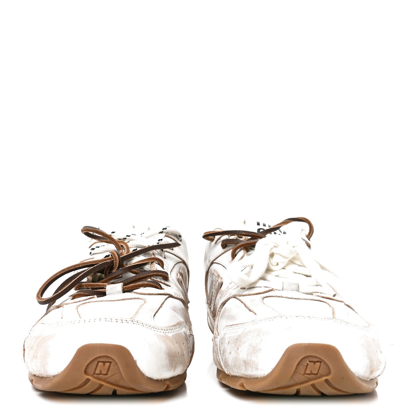 X NEW BALANCE Bleached Calfskin 530 SL Sneakers 42 White