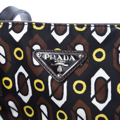 Prada Tessuto Stampato Nylon Saffiano Print Tote Cacao 9 of 10