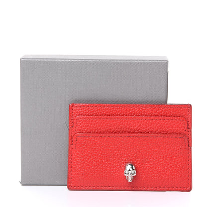 Alexander McQueen Calfskin Skull Card Holder Scarlet Red 8 of 8
