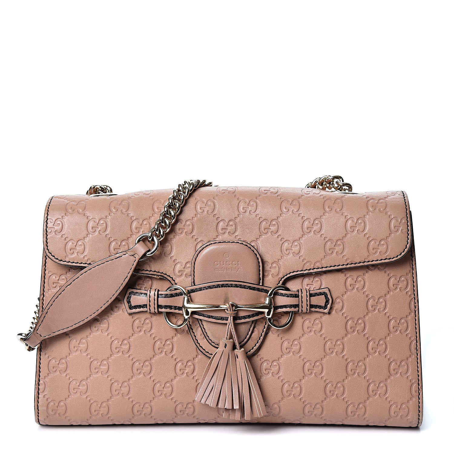 Gucci Guccissima Medium Emily Chain Shoulder Bag Camelia 1 of 10