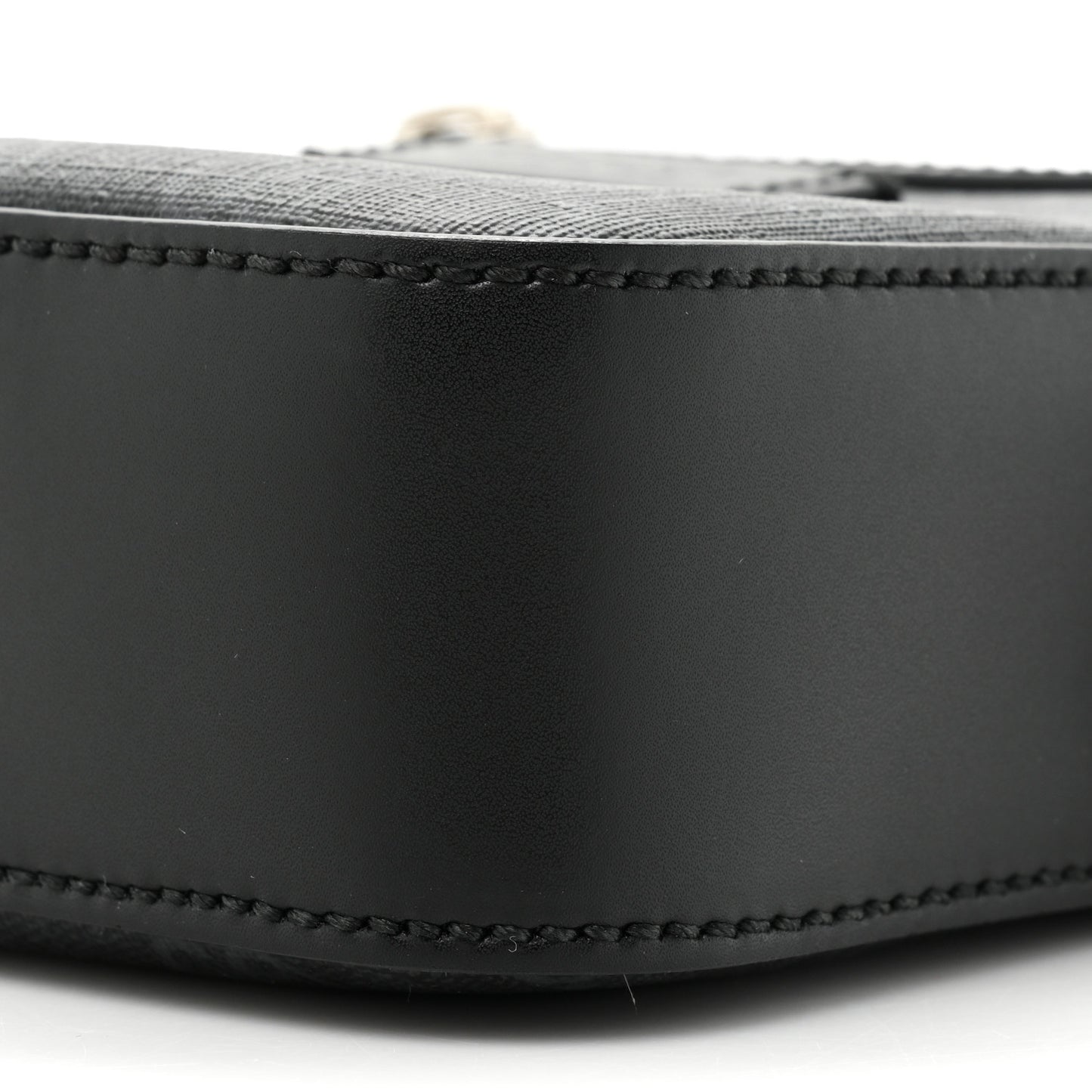 GG Supreme Monogram Appia Calfskin Web Small Camera Messenger Bag Black Grey