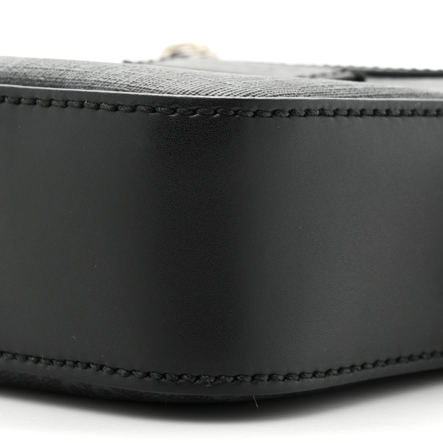 Gucci GG Supreme Monogram Appia Calfskin Web Small Camera Messenger Bag Black Grey 8 of 10